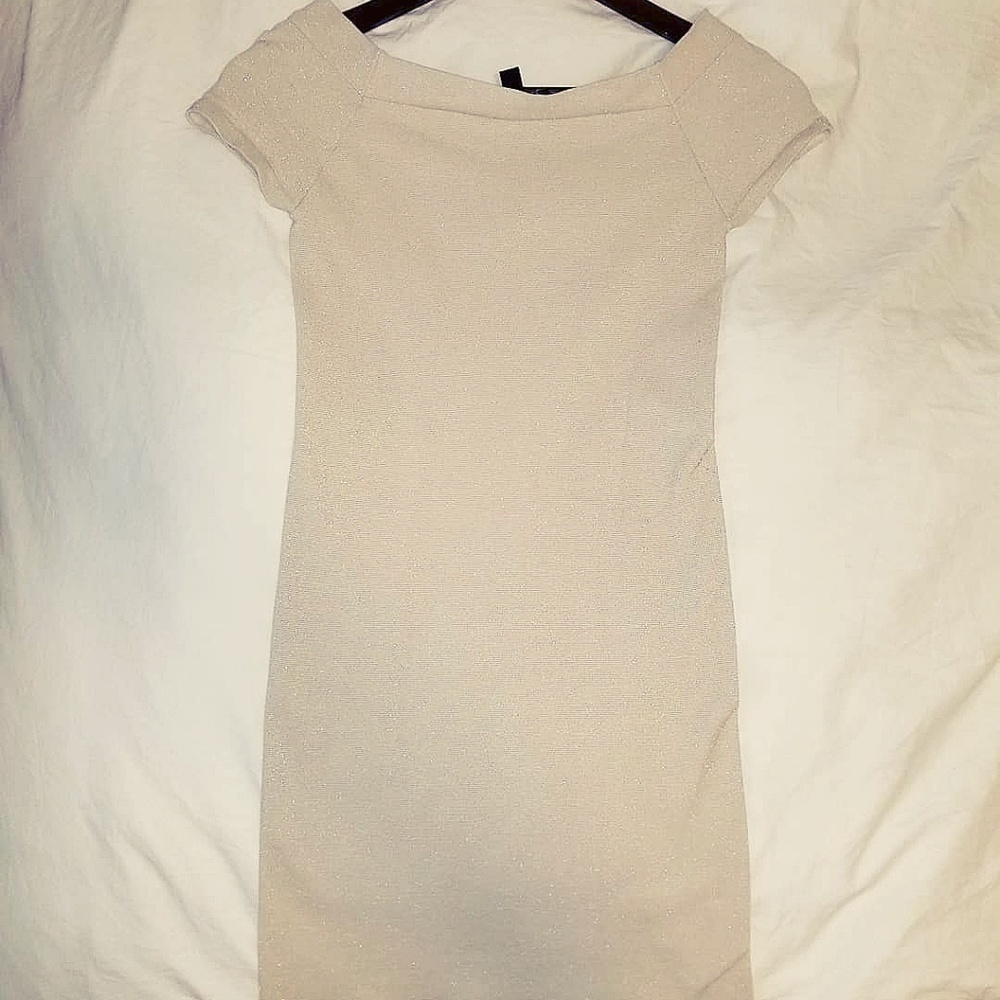 Bebe Cream Ivory Pencil Dress